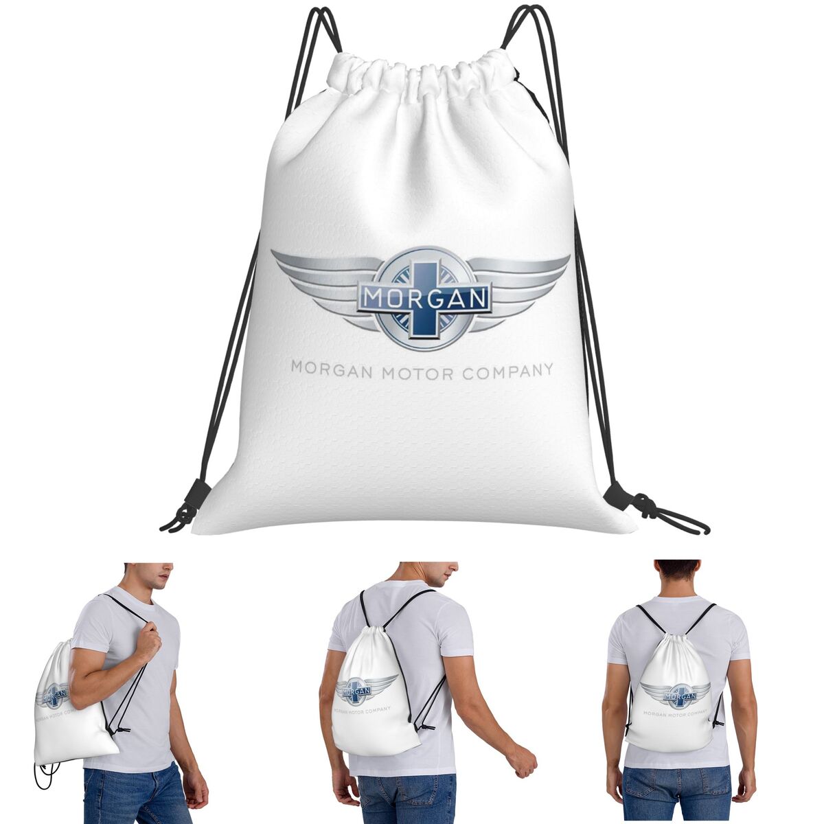 Women Bags Company - モーガンモーターカーカンパニー バックパック ファッション巾着バッグ スポーツバッグ ブックバッグ 男性、女性、学生向け
