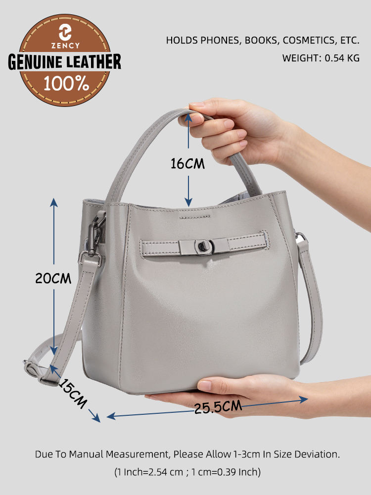 Zency 100% 本革ハンドバッグレトロ女性高級デザイナ - Women Bags Branded のレビューと価格