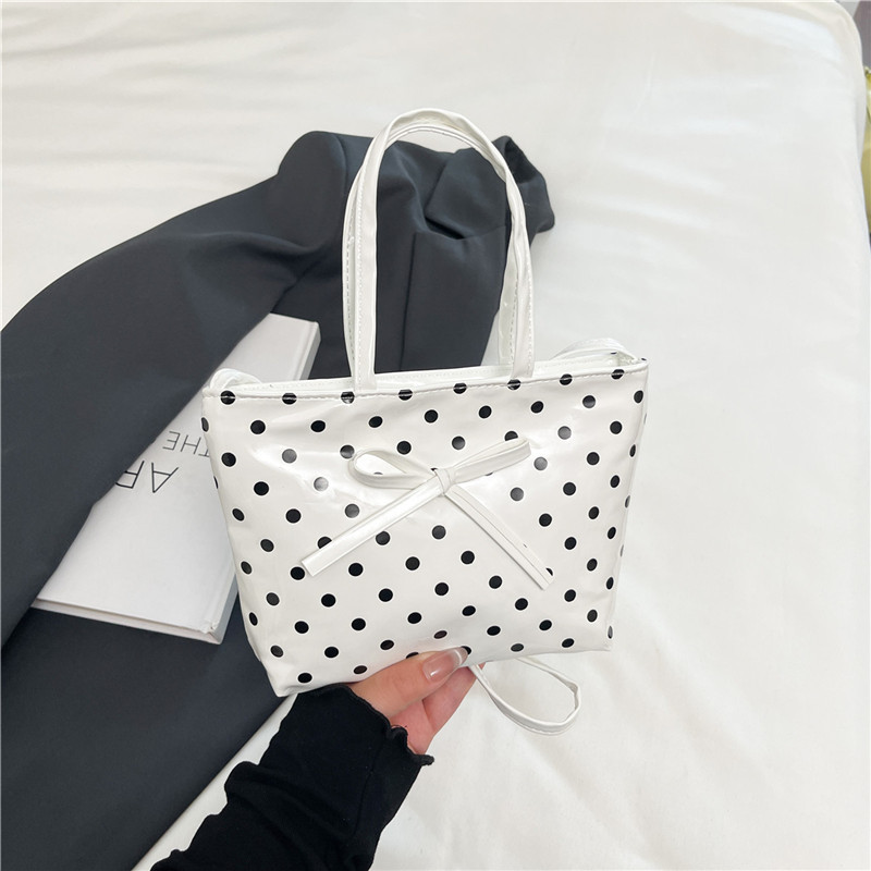 女性の新しいハンドバッグ韓国チェック柄水玉模様のリボンかわい - Women Bags Branded のレビューと価格
